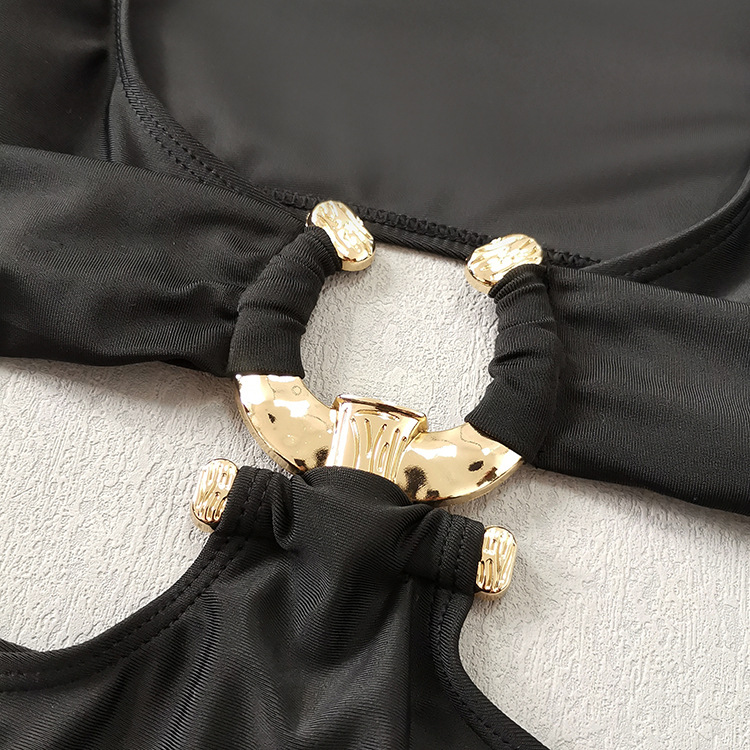 Twist Front High Waisted Bikini Swimsuit