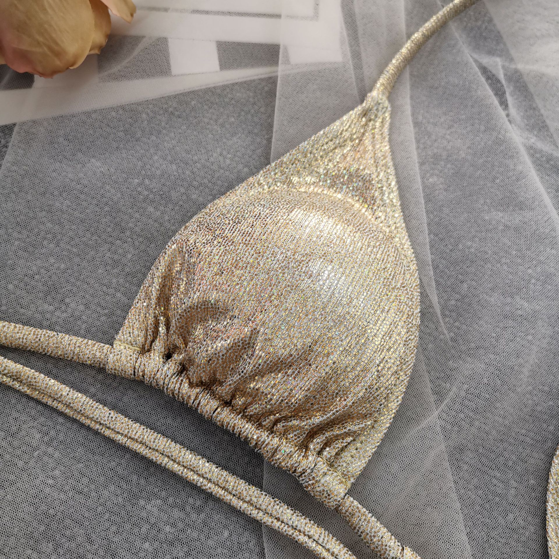 Halter Triangle Tie Side Bikini Swimsuit