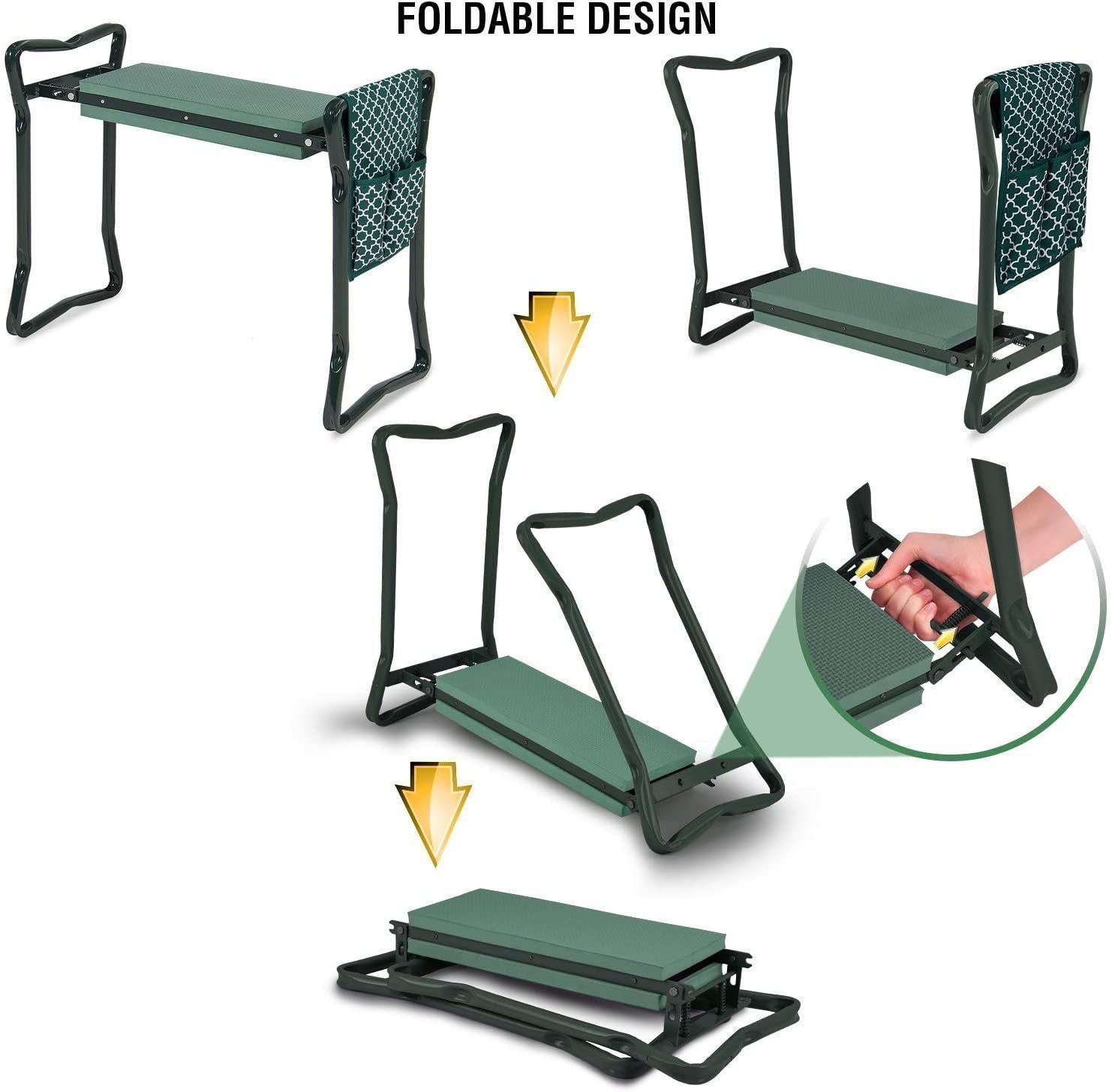 Garden Kneeler And Seat - Protects Your Knees, Clothes From Dirt & Grass Stains