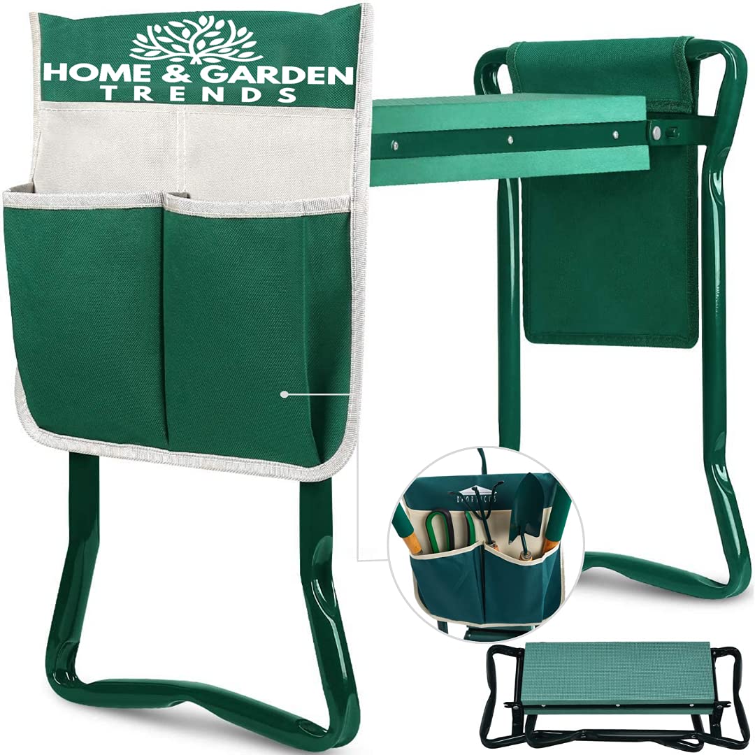 Garden Kneeler And Seat - Protects Your Knees, Clothes From Dirt & Grass Stains