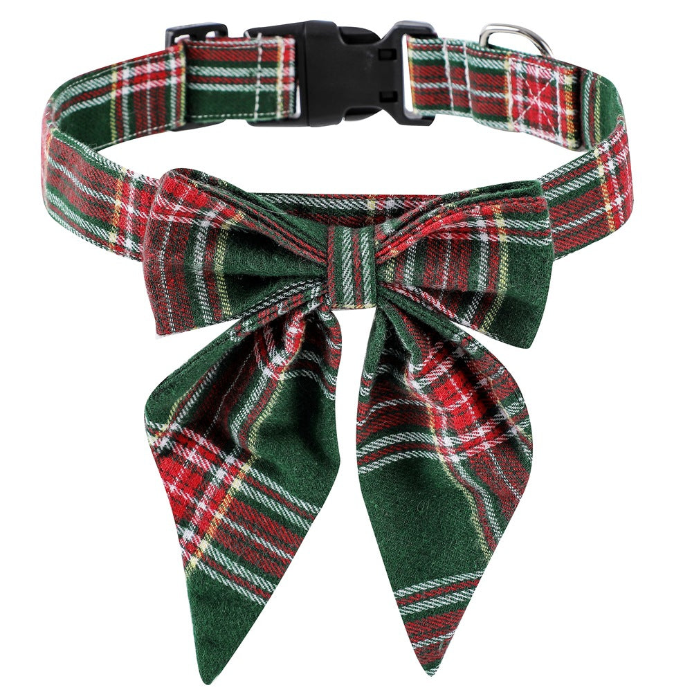 Adjustable Cotton Red Bowtie Dog Christmas Collars