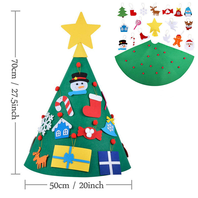 3ft DIY Lighted Felt Christmas Tree Set
