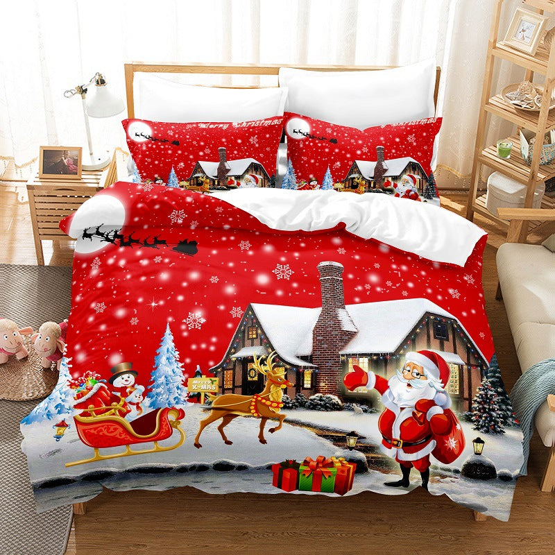 Christmas Quilt Bedding Set 3 Piece Set