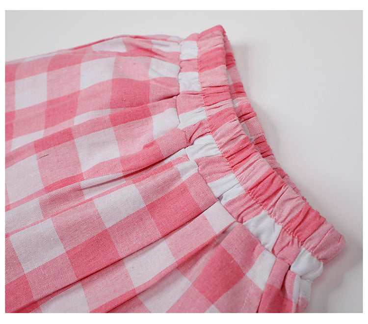 Mommy and Me Tee Top & Plaid Pants