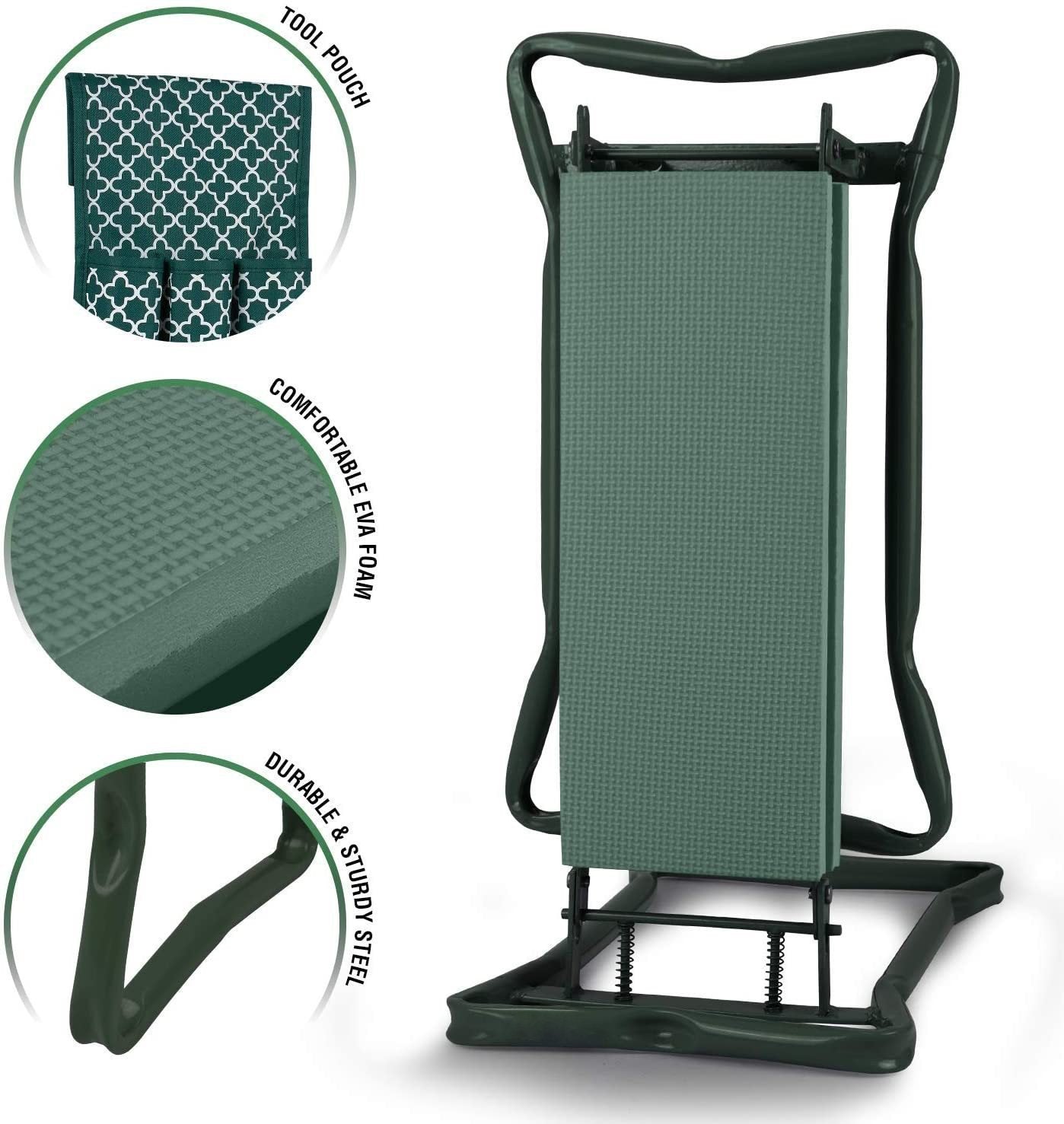 Garden Kneeler And Seat - Protects Your Knees, Clothes From Dirt & Grass Stains