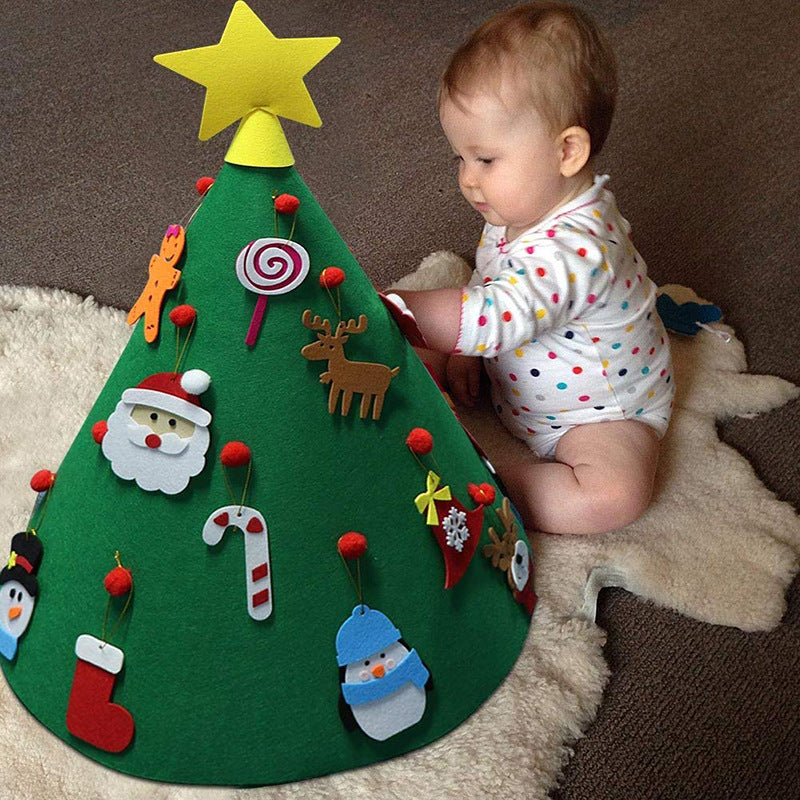 3ft DIY Lighted Felt Christmas Tree Set
