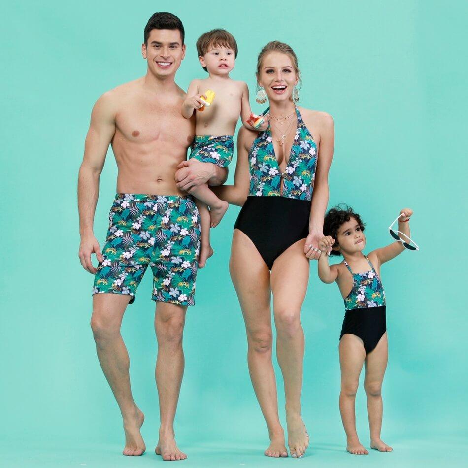 Deep V Swimsuit for Family