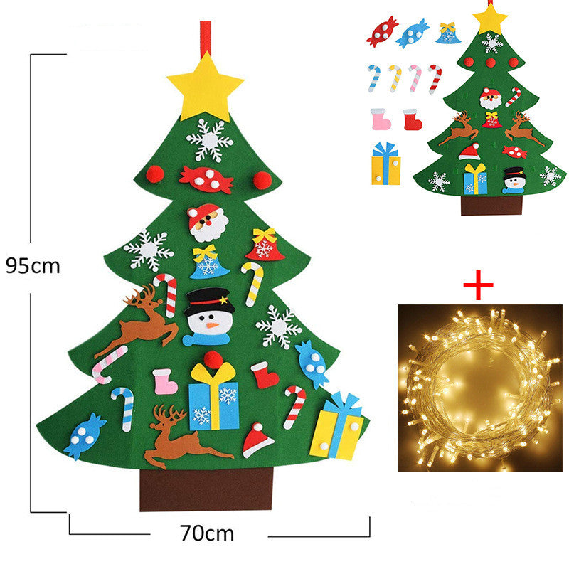 3ft DIY Lighted Felt Christmas Tree Set