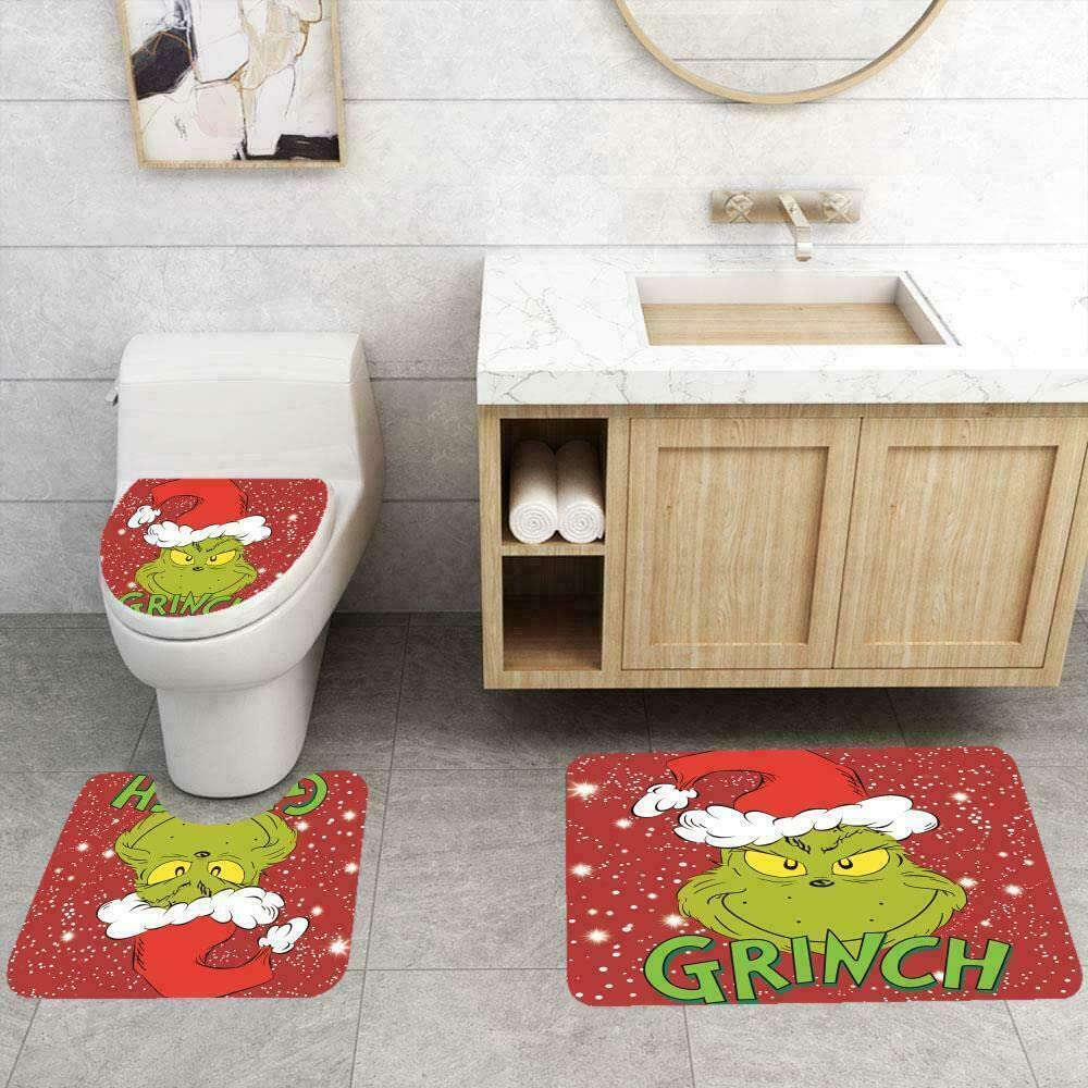 Christmas Shower Curtain 4 Piece Sets