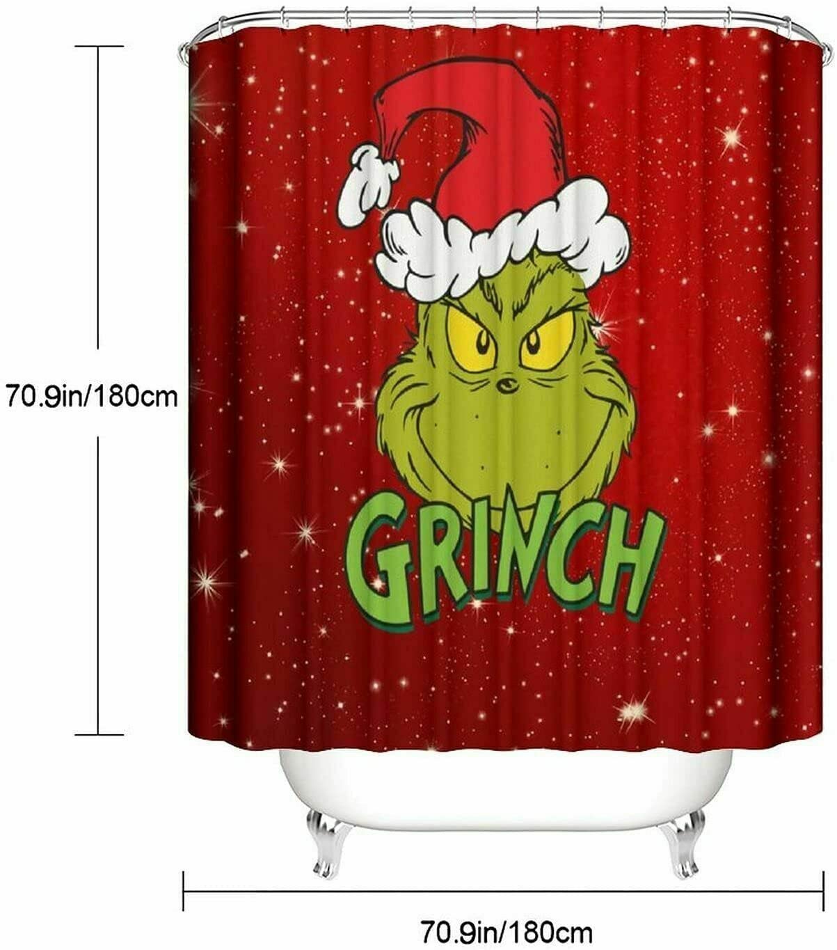 Christmas Shower Curtain 4 Piece Sets