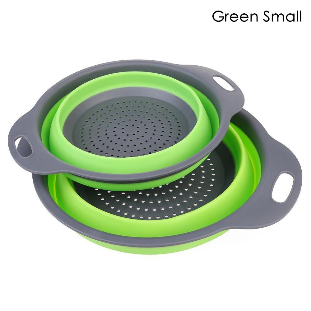 Foldable Silicone Colander Fruit Vegetable Washing Basket