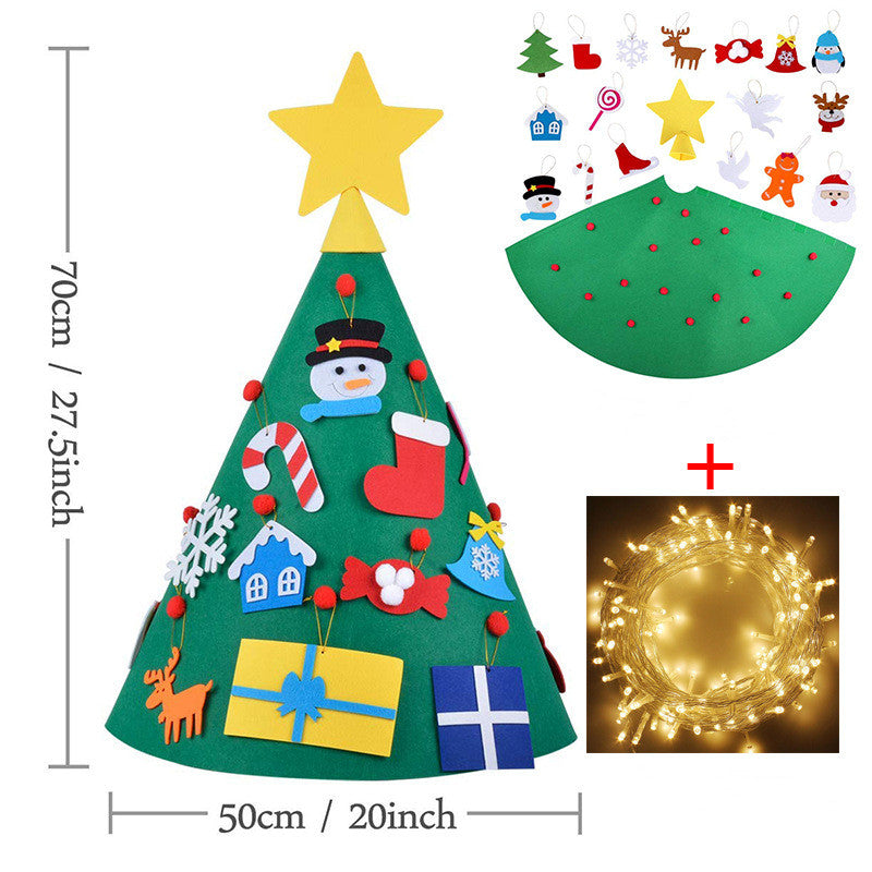 3ft DIY Lighted Felt Christmas Tree Set