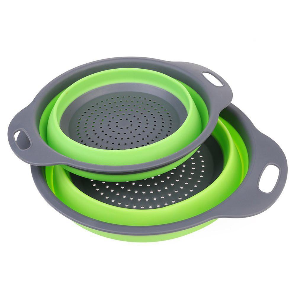 Foldable Silicone Colander Fruit Vegetable Washing Basket
