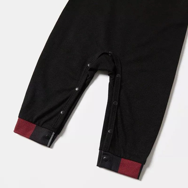 Jesus Cross Christmas Snowflake Patterned and 'Jesus Is The Reason For The Season' Letter Print Contrast Tops and Red & Black & White Plaid Pants Family Matching Pajamas Set With Dog Bandana