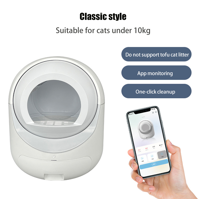 [Copy]Automatic Cat Litter Box, APP Remote Control Self Cleaning Cat Litter Box, Alerts, Odor Suppression, Disassembly for Multiple Cats