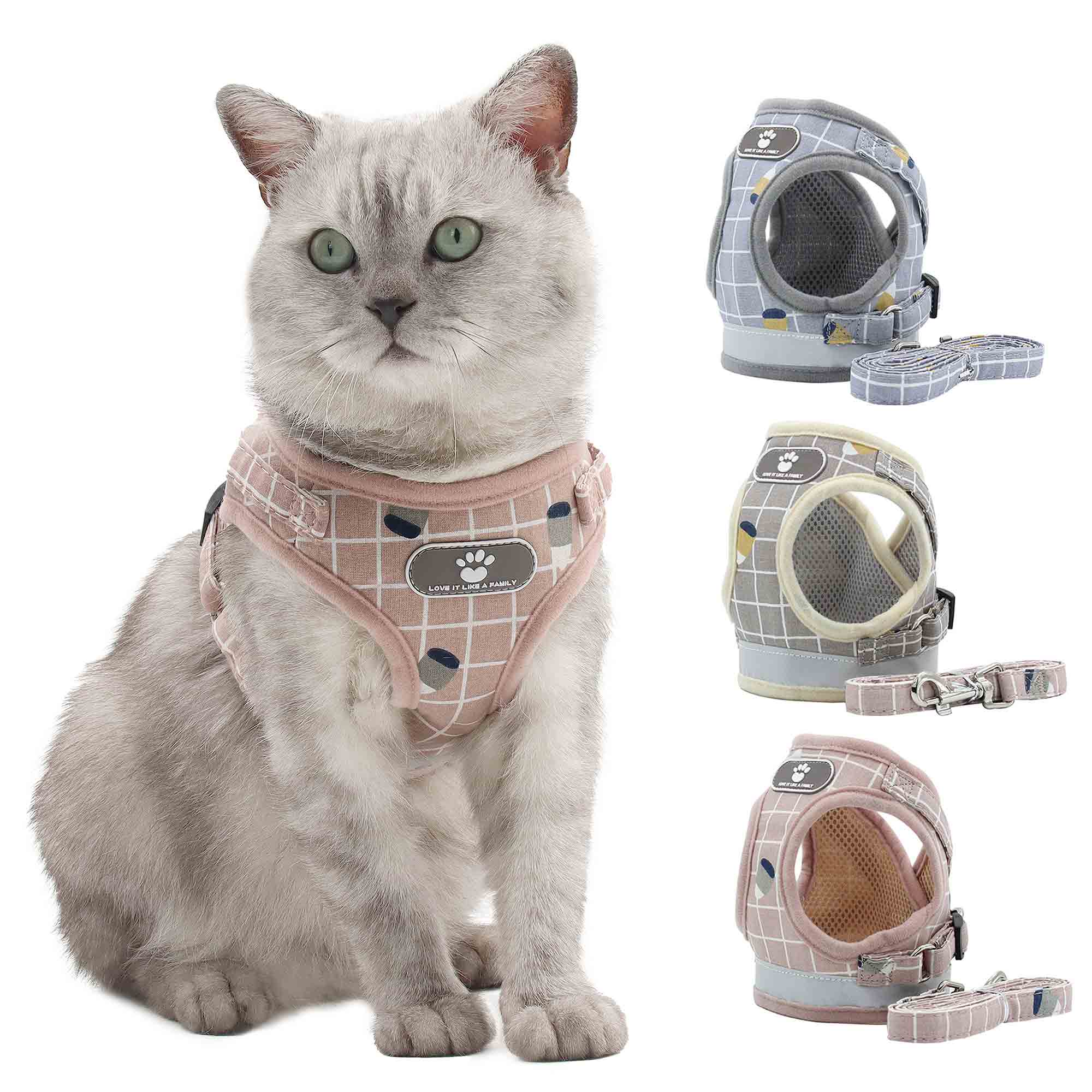 Cat and Dog Harness No Pull, Pet Harnesses Easy Hook to prevent break free