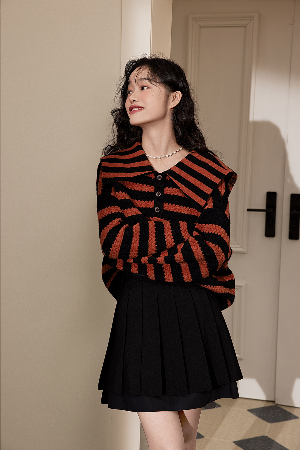Autumn and winter new loose pullover knit tops