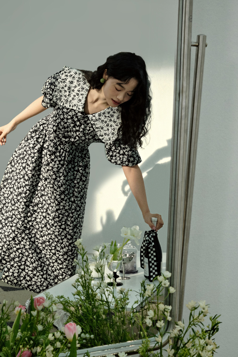Baby collar age reducing Floral Dress