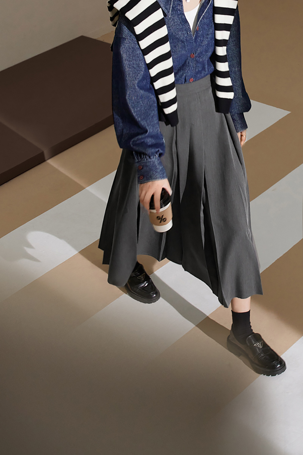 ハイウエストプリーツスカート – KUOSE.com ハイウエストプリーツスカート – KUOSE.com