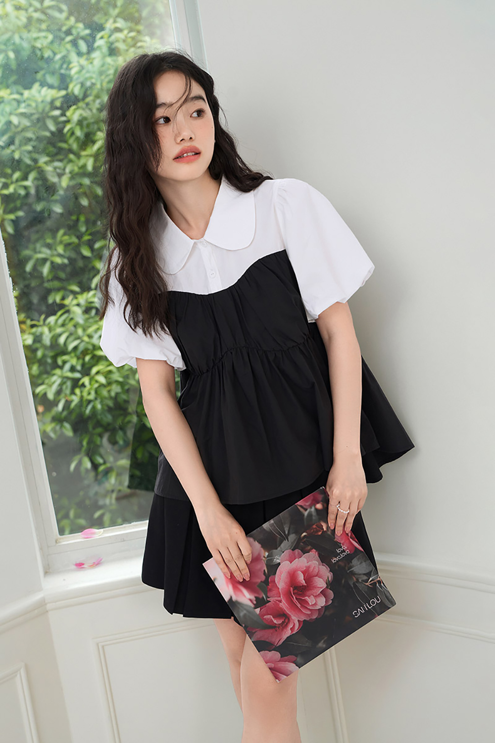 Babydoll colorblock dress