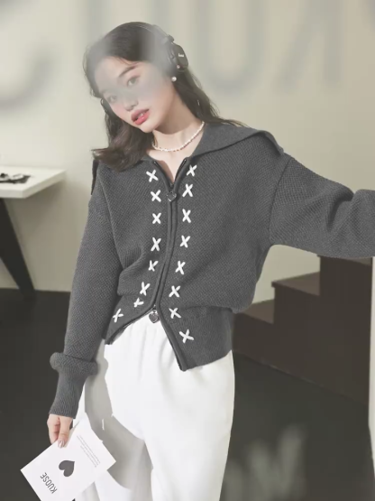 Knit Zipped Sweater – KUOSE.com Knit Zipped Sweater – KUOSE.com