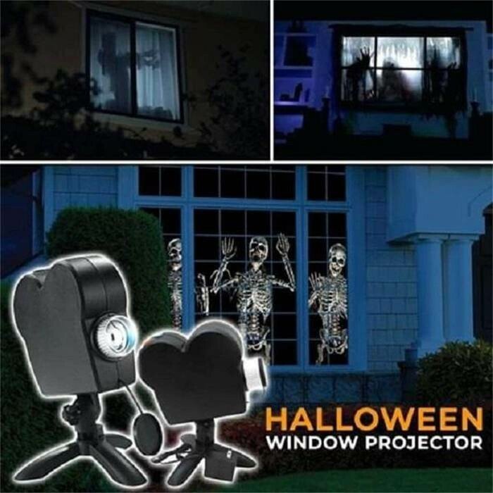 🎃Halloween Hologram Projector🎃 - Ghostly Apparition - Christmas Window Projector With 12 Movies for Halloween Christmas Festival Outdoor