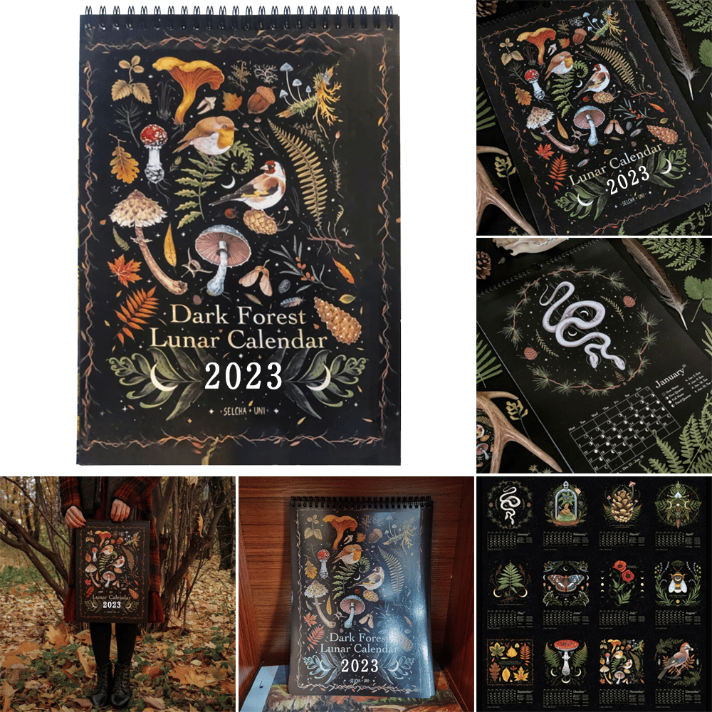 2023 Dark Forest Lunar Calendar Customize and Print