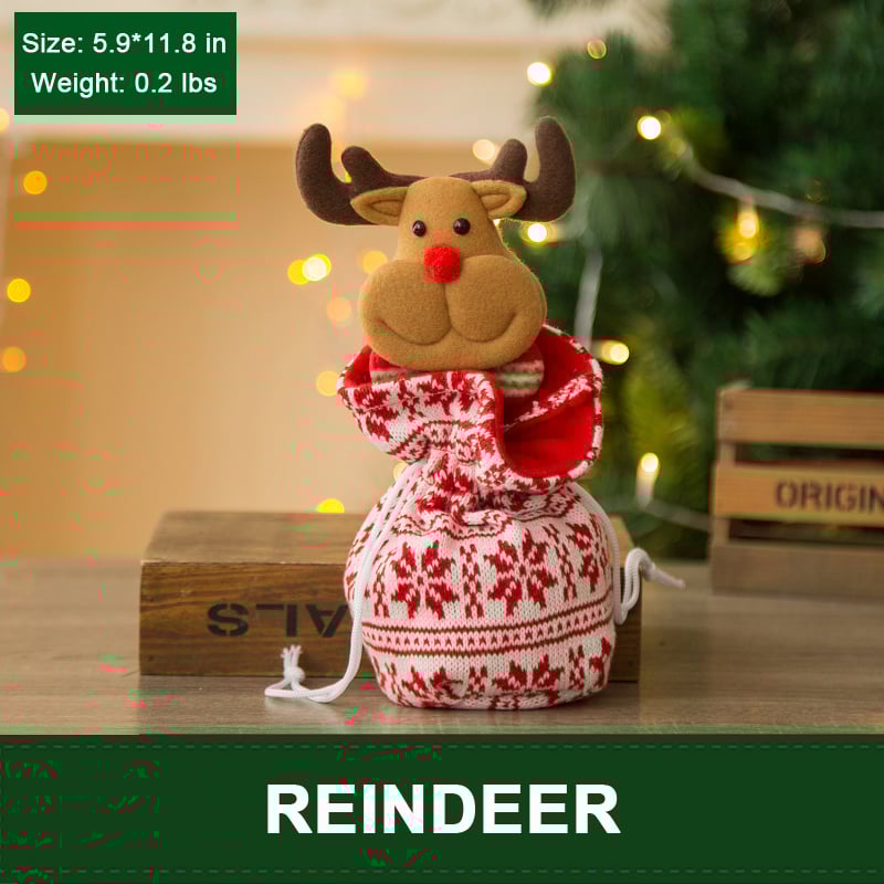 (🎉Christmas Pre Sale-Further Reductions Now) Christmas Knitted Doll Gift Bags (BUY MORE SAVE MORE)