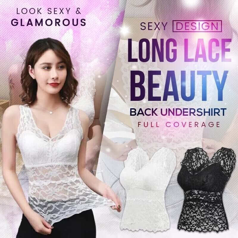 🎁New Year 2022 Sale🎁Long Lace Beauty Back Undershirt