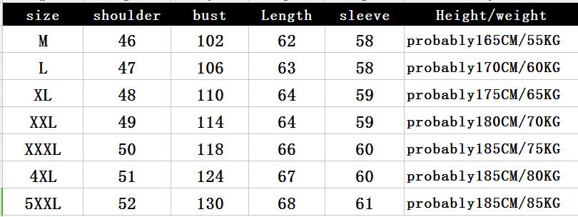 KODAK BOMBER JACKET - Size Chart - Cosmique Studio