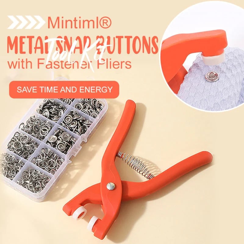 🔥Last Day Promotion 48% OFF🔥Metal Snap Buttons with Fastener Pliers Tool Kit