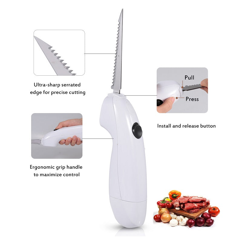 Easy Cut Electric Cordless Knife For Meat Fruit Vegetable Kitchen Tool
