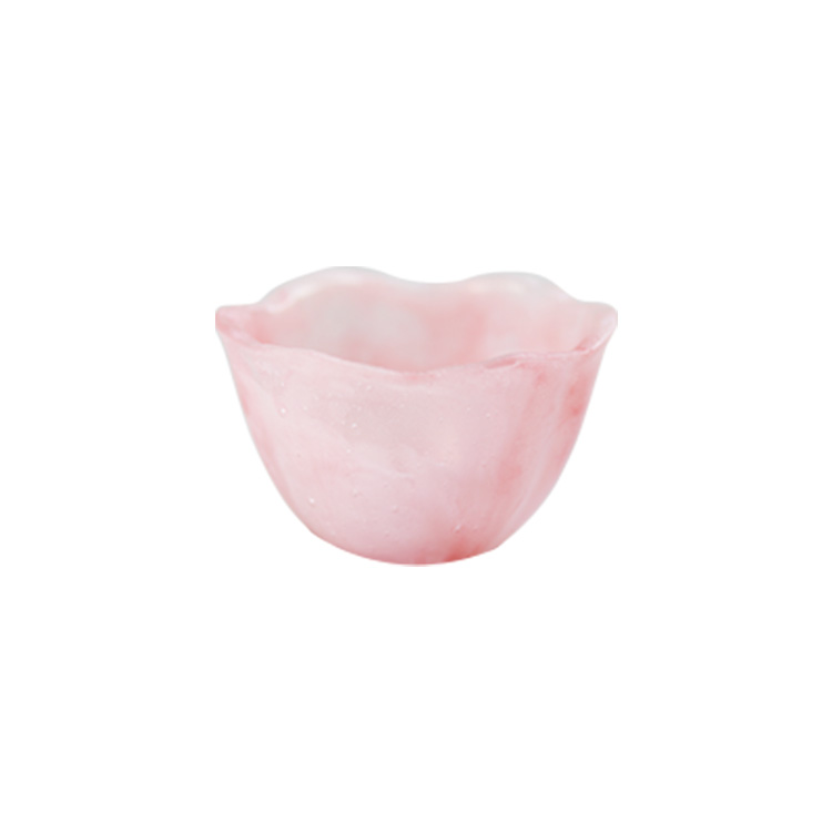 Petal-shaped glass cup