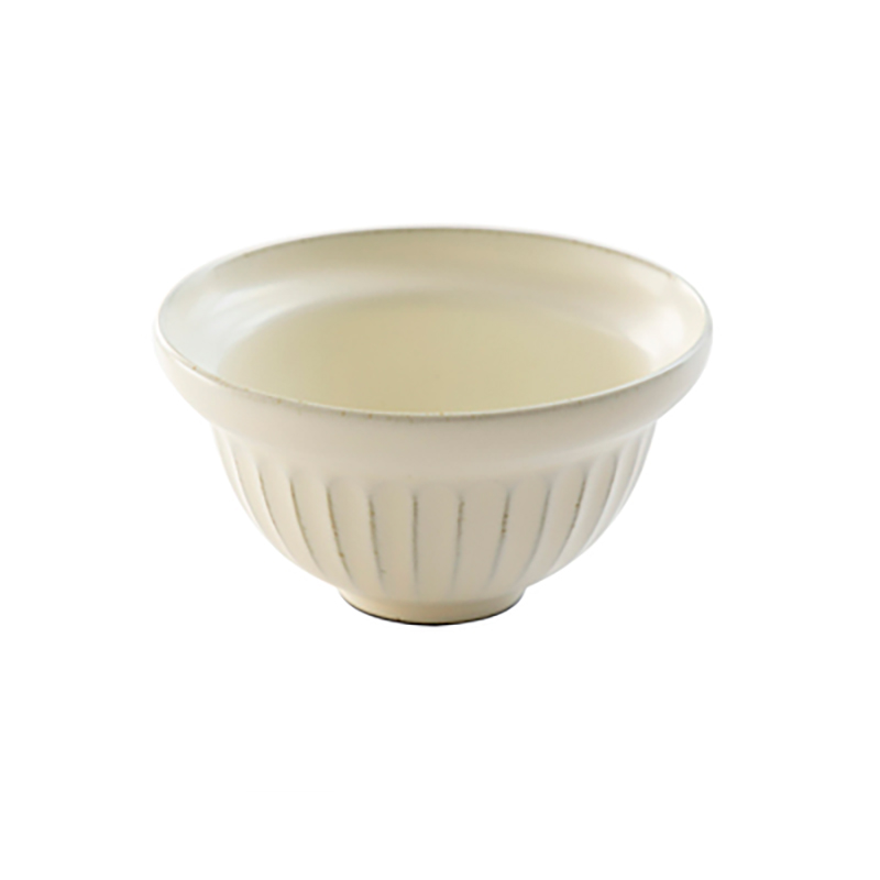 Small Collectible Ceramic Bowl Medium-Sized in White Unique Stoneware Bowl