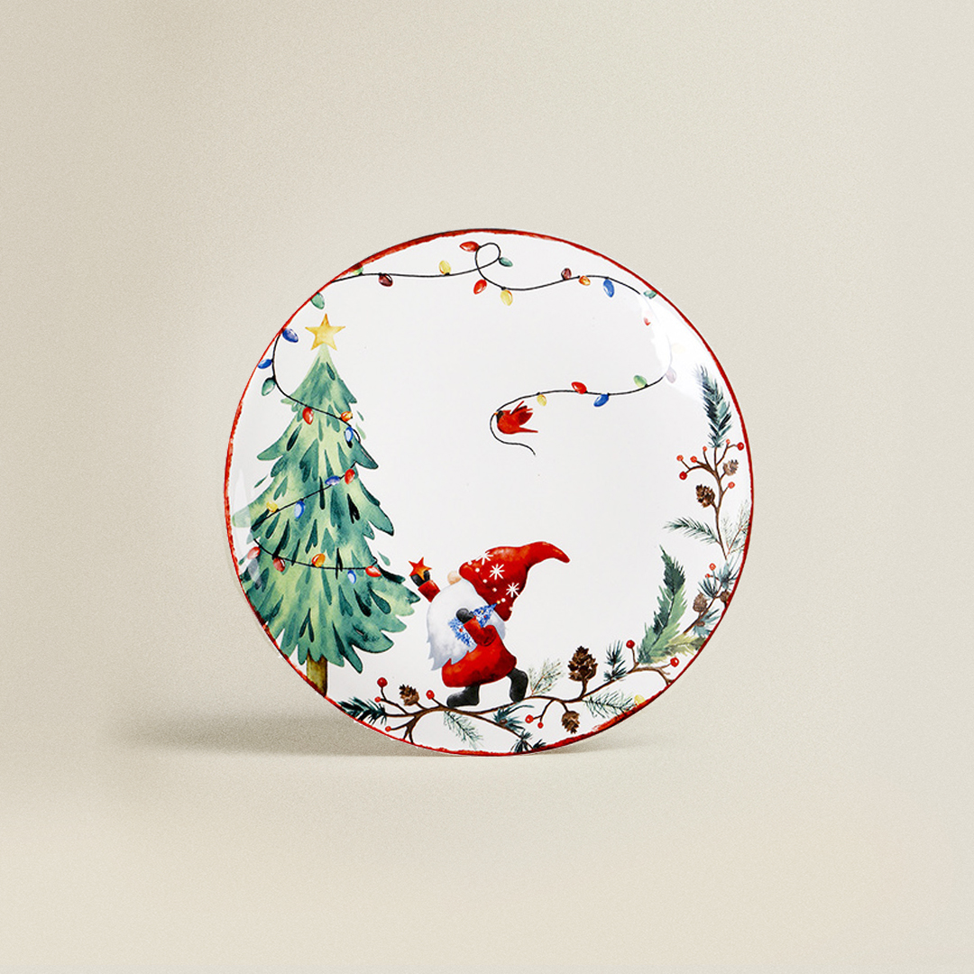 Candy Dish Plate Salad Plates Party Round Plate Xmas Food Plate