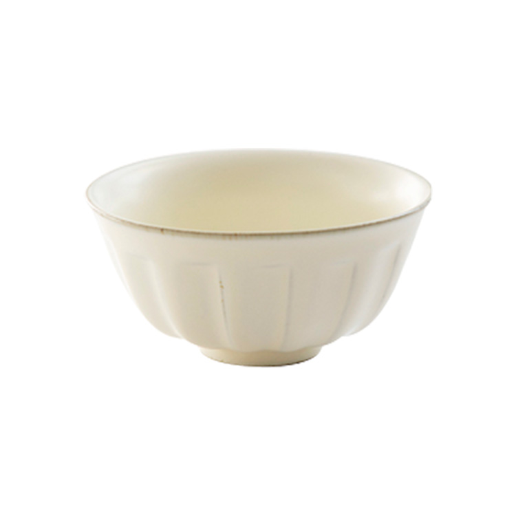 925 Silver Glaze Ceramics Pattern Salad Bowl Matte ceramic rice bowl tableware Dainty Fruit salad bowl kitchenware