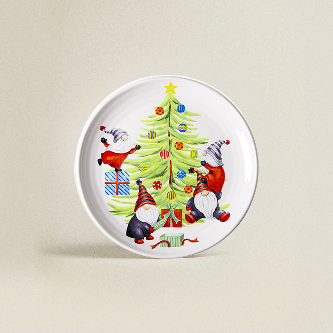 Christmas Series Flat Plate Personalized Ceramic Tableware Dish