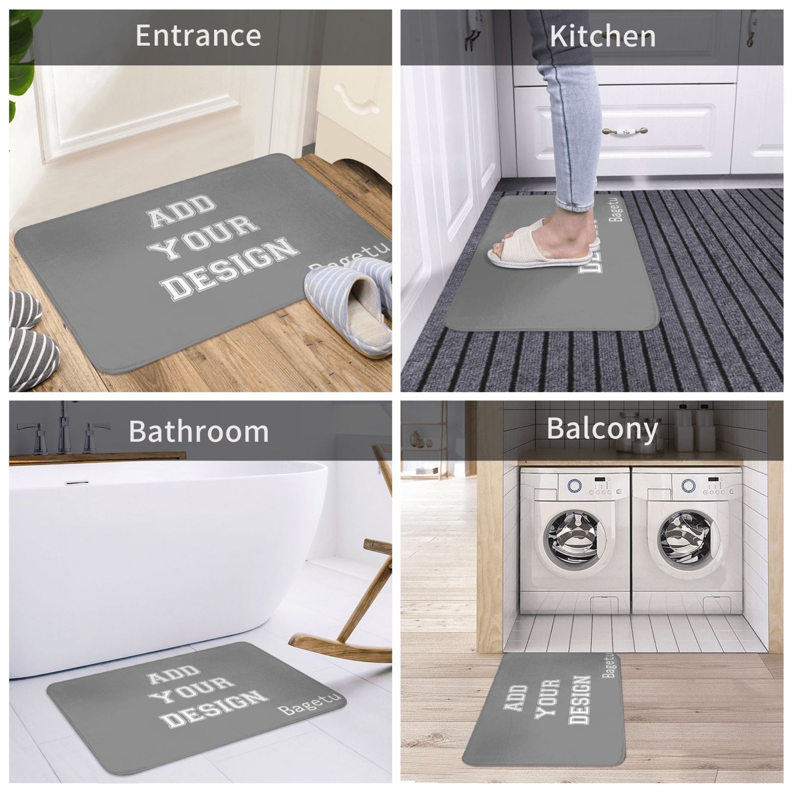 Personalized discount bathroom rugs