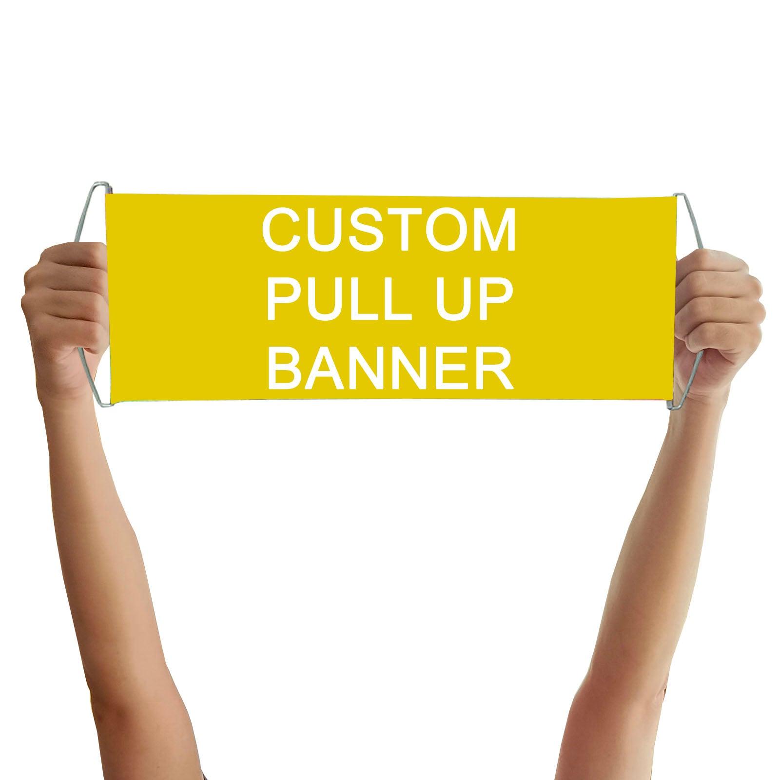 Custom Handheld Banner,Personalized Pull Up Flag