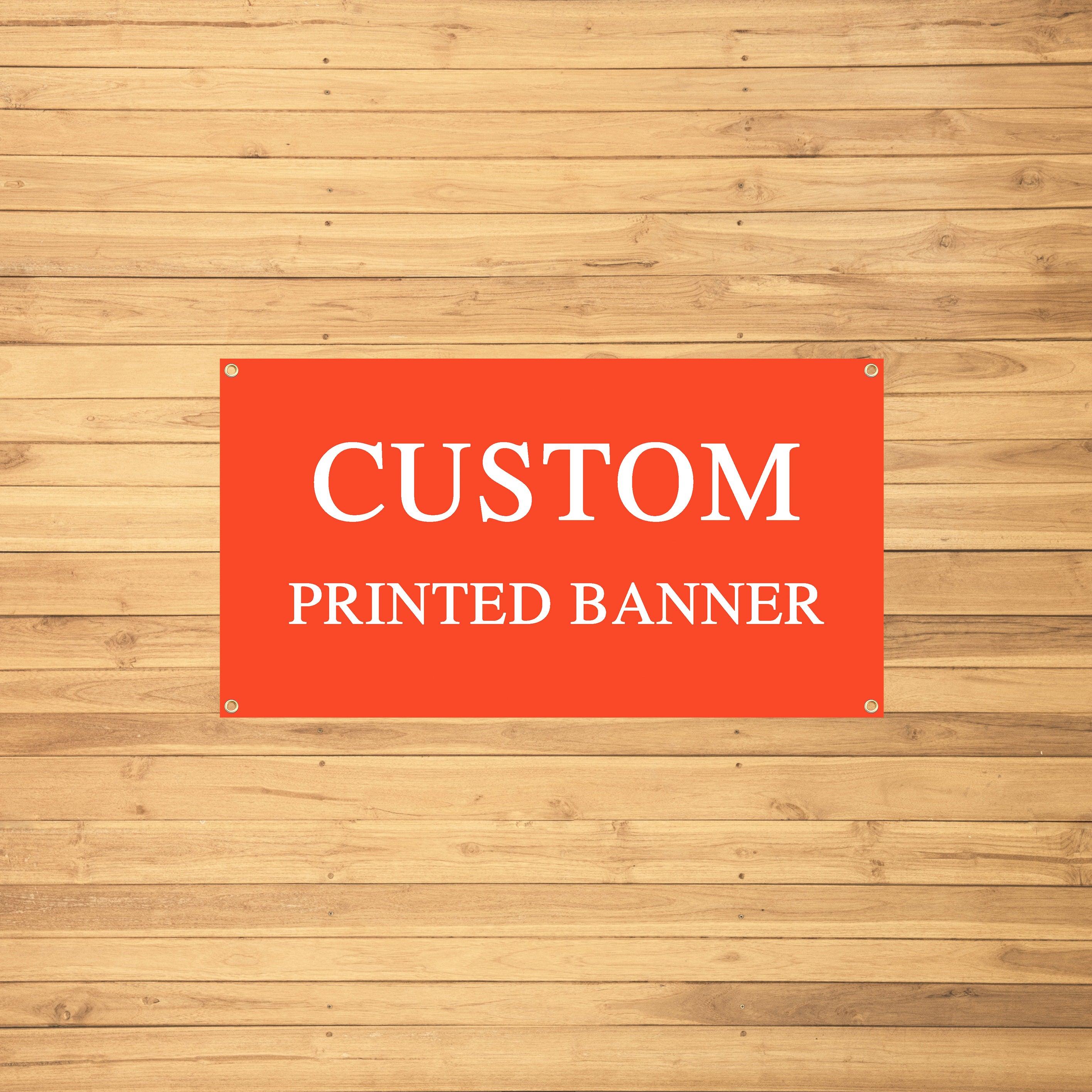 Custom Banner Personalized Sign with 26' Hanging String