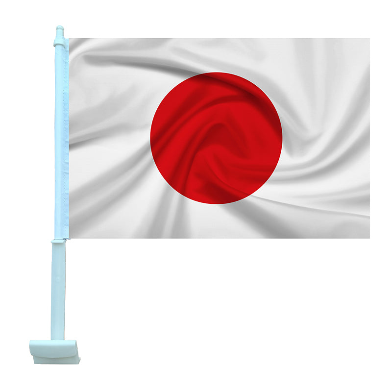 Japanese Car Flag 12"x18" Double Sided with Window Clip