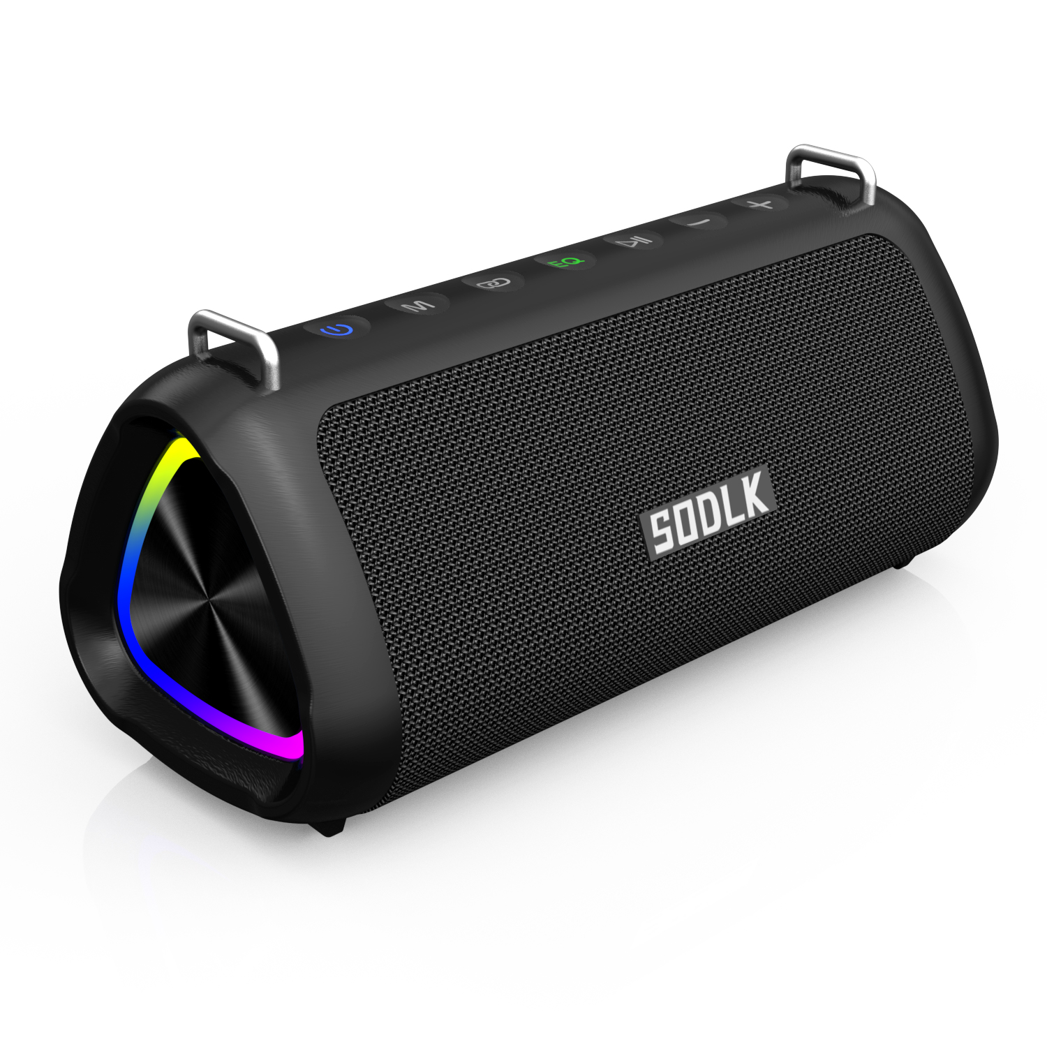 SODLK T18 Portable Loud Speaker with Subwoofer 80W Outdoor Speakers IPX67 Waterproof Deep Bass Speaker, Power Bank, TF Card, AUX
