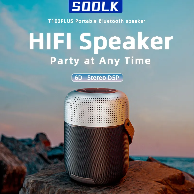 SODLK T100P Karaoke Loudest Bluetooth Speakers And Mic