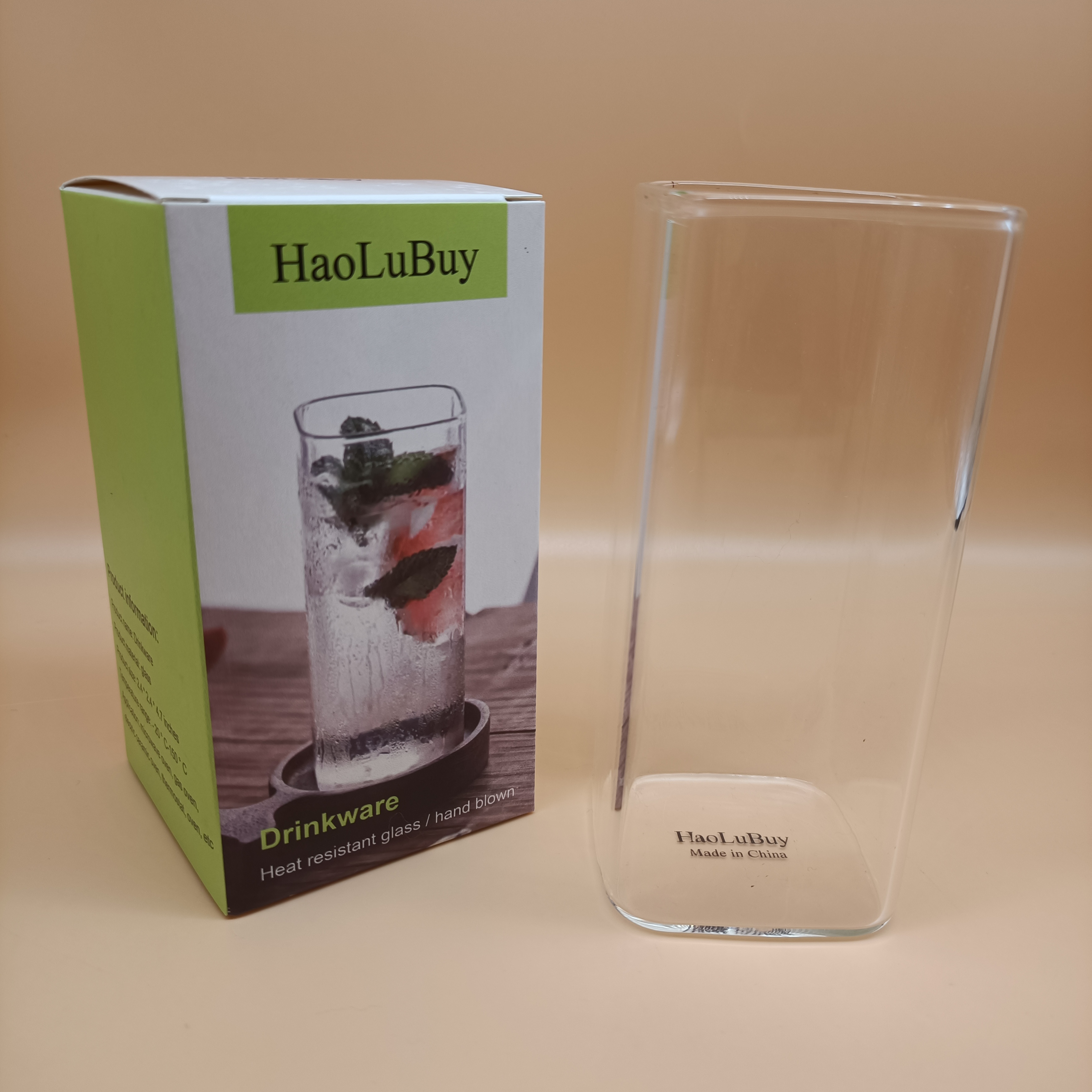 HaoLuBuy Drinkware,High Heat Resistant Glass Mug, Microwave and Dishwasher Safe, Suitable for Tea and Coffee