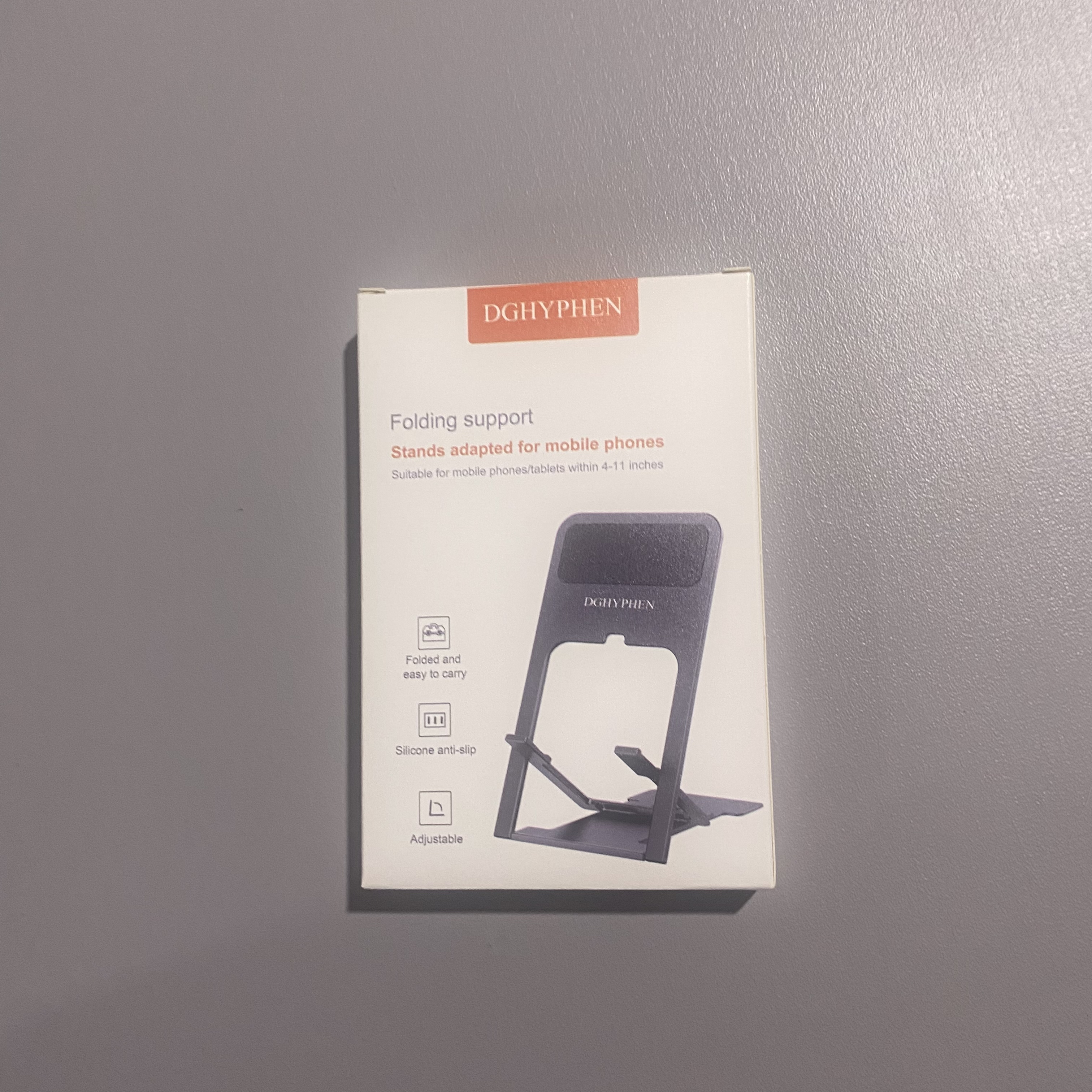 DGHYPHEN Stands adapted for mobile phones, Fully Adjustable Foldable Desktop Phone Holde, Black