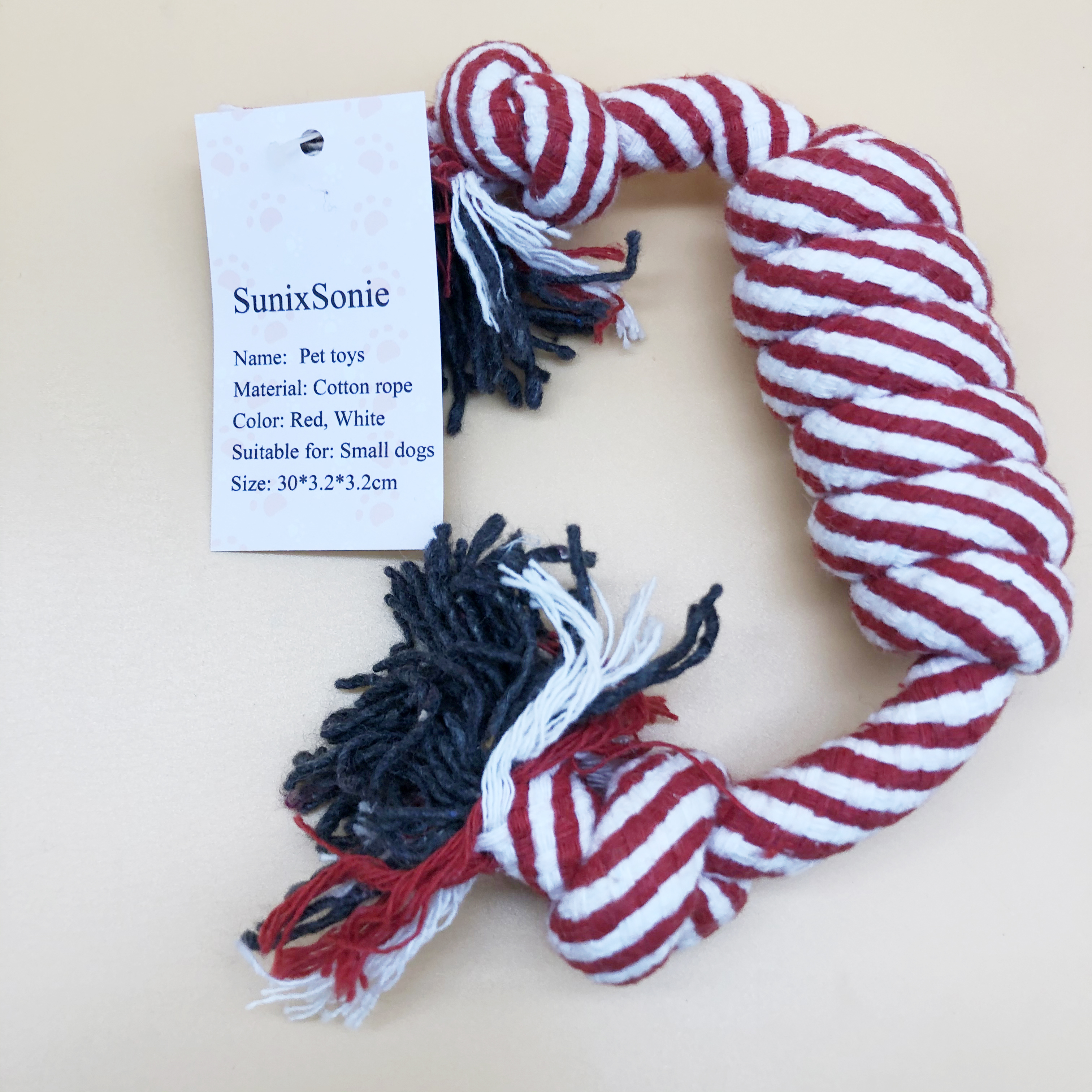 SumicSome pet toys, 1PCS Color Rope Dog Cotton Rope, Dog Chew Toy for Small Medium Dogs Teething  for Small Medium Dogs Teething