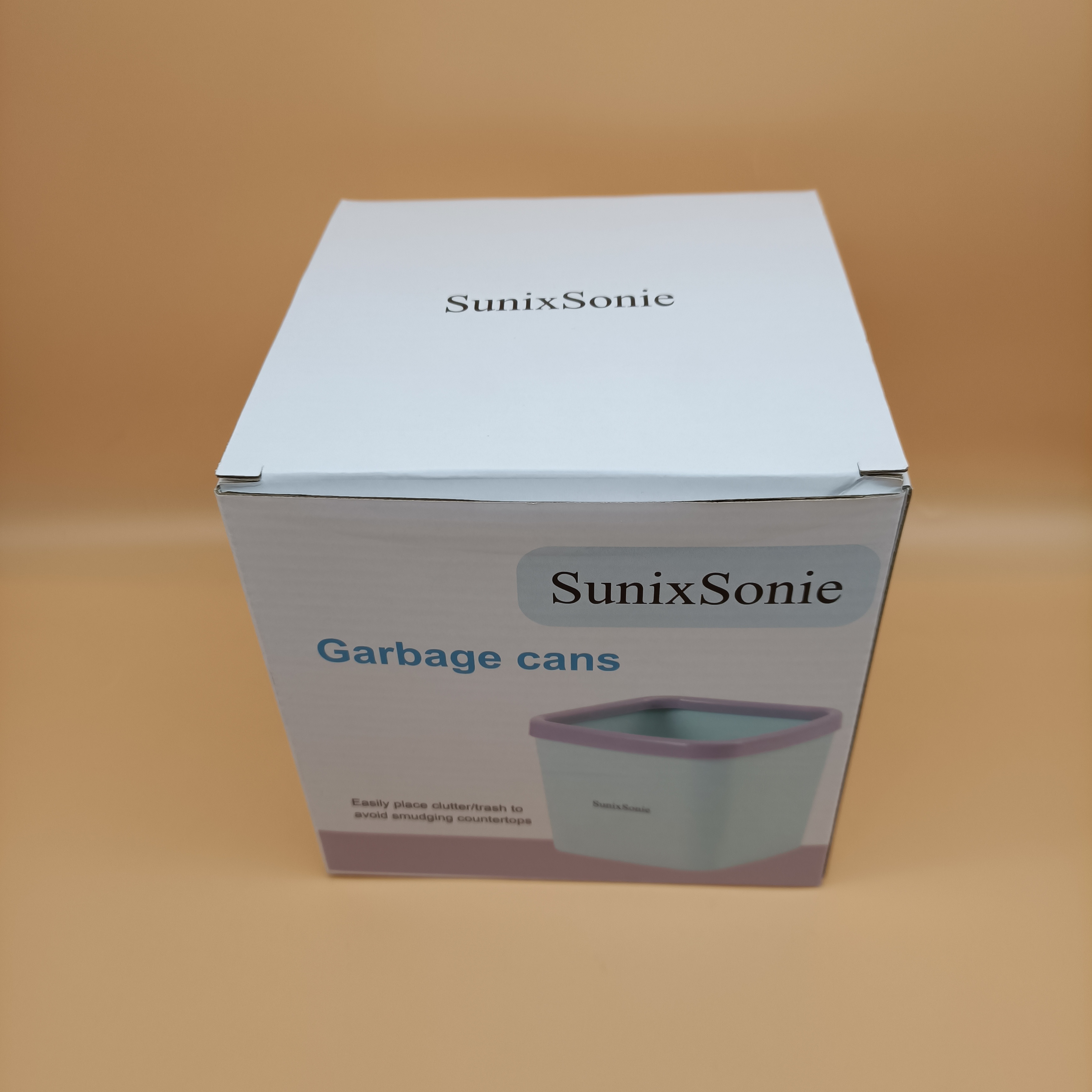SumicSome Garbage cans,Mini Trash Can For Bathroom,Office,Kitchen,Desk,Coffee Blue
