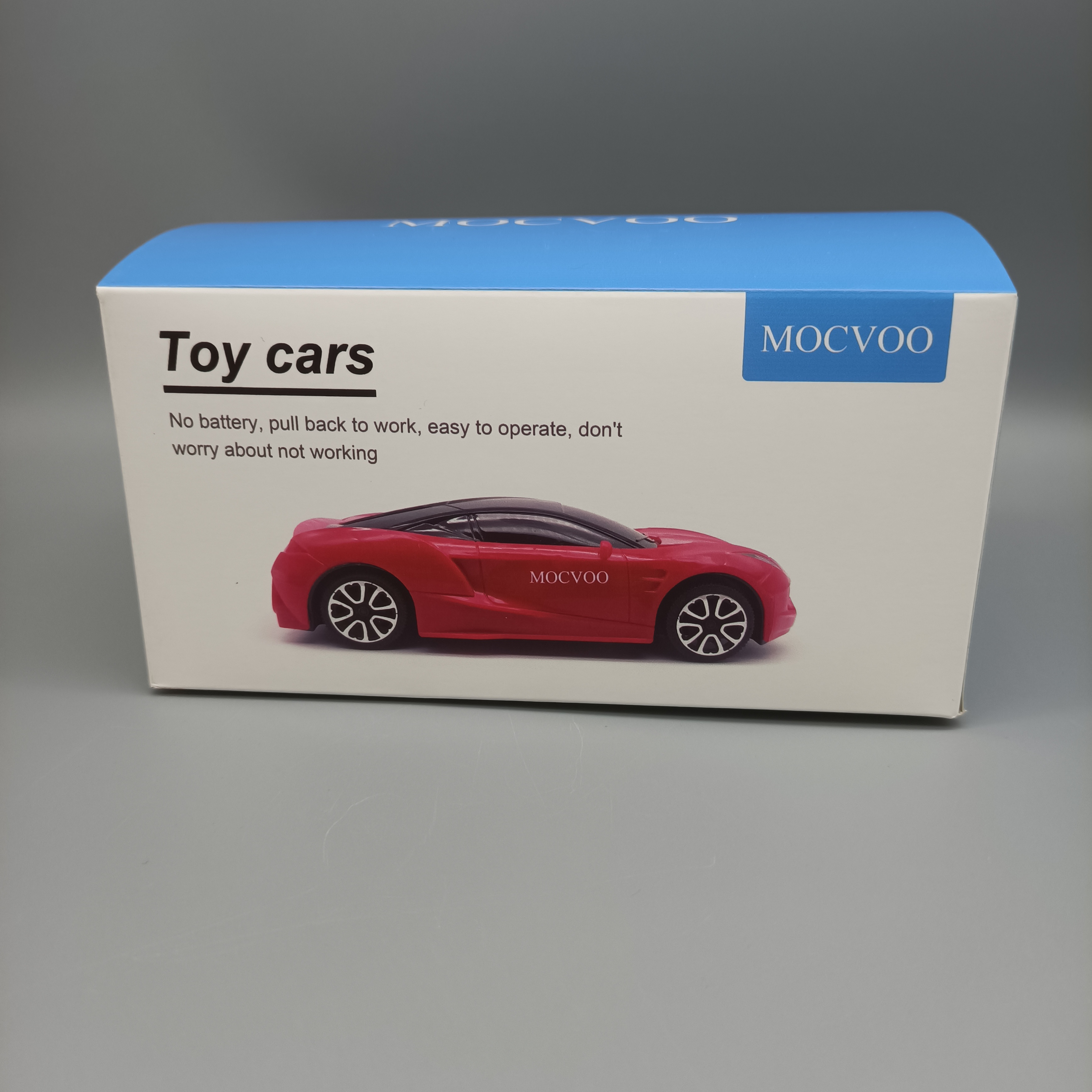 MOCVOO Black and Red Plastic Toy Race Cars for Kids - Set of 1