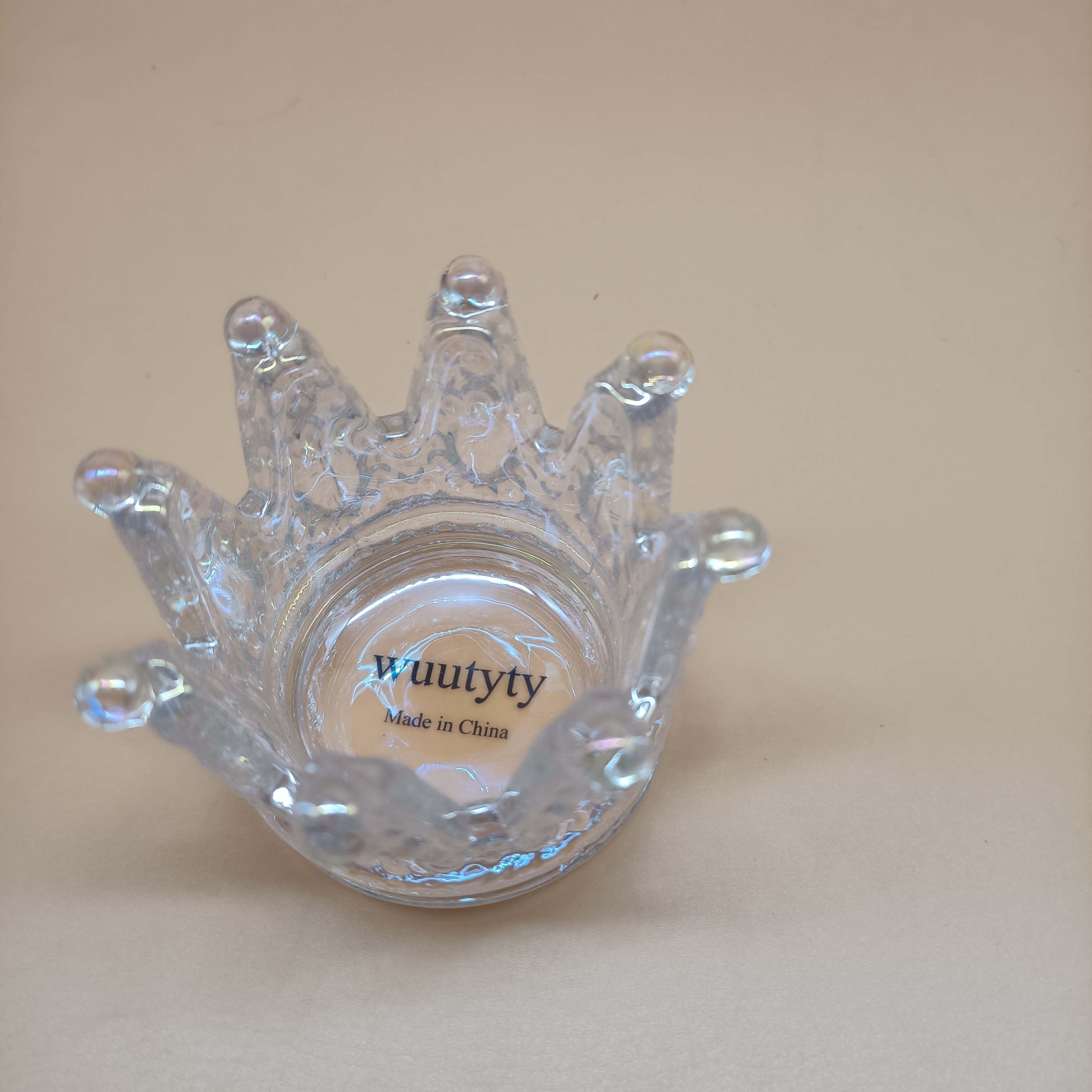 wuutyty Works of art made of glass,Crystal Glass Crown Table Decoration - Add a Touch of Royalty to Your Home