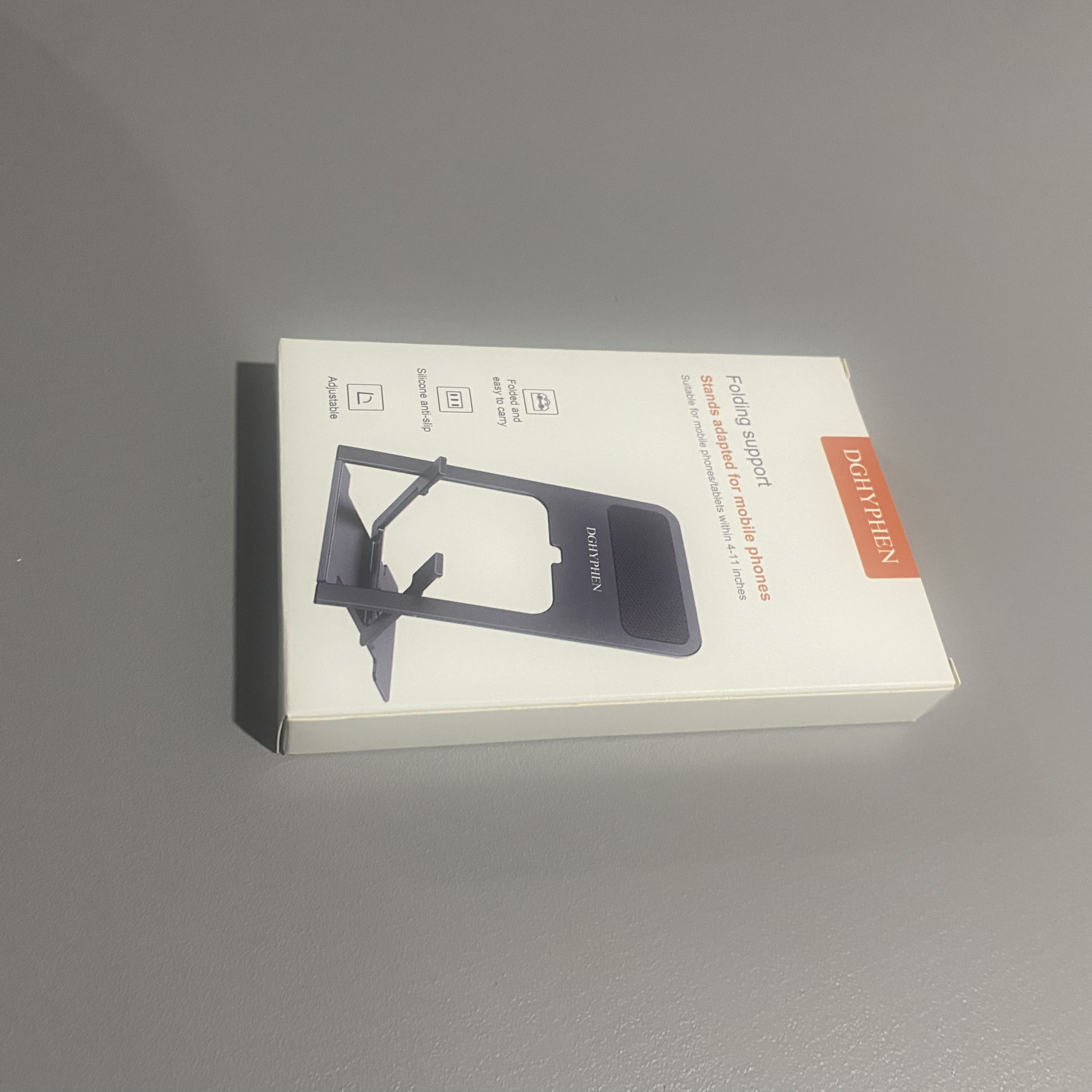 DGHYPHEN Stands adapted for mobile phones, Fully Adjustable Foldable Desktop Phone Holde, Black